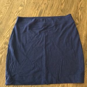Navy cotton mini skirt